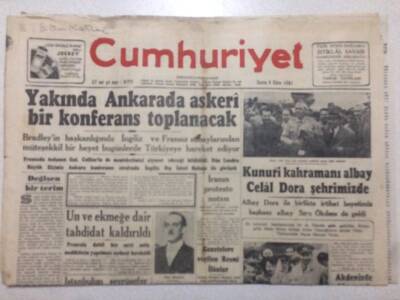 Cumhuriyet Gazetesi 5 Ekim 1951 - Yakında Ankarada Askeri Bir Konferans Toplanacak GZ52531 - 1