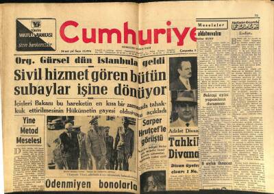 Cumhuriyet Gazetesi 5 Ekim 1960 - C. Bayarın Hatıratı Nasıl Basılacaktı ? GZ80281 - 1