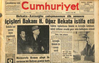 Cumhuriyet Gazetesi 5 Ekim 1963 - Fezaya Nükleer Silahlar Sokulması Yasak Ediliyor - Marmarada Romen Şilepi İle Çarpışan Bir İtalyan Gemisi Battı GZ120782 - 1