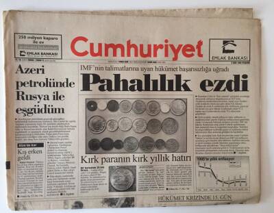 Cumhuriyet Gazetesi 5 Ekim 1995 - Enflasyonun Hangi Parayı Ne Zaman Tedavülden Kaldıracağı Hiç Belli Olmuyor GZ10934 - 1