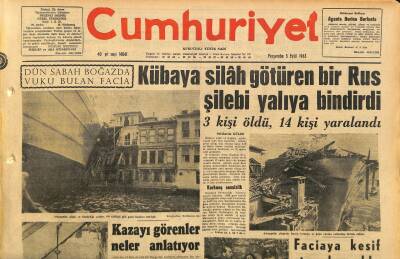 Cumhuriyet Gazetesi 5 Eylül 1963 - Kübaya Silah Götüren Bir Rus Şilebi Yalıya Bindirdi - Atatürkün Yalovadaki Köşkü Müze Olacak GZ120745 - 1