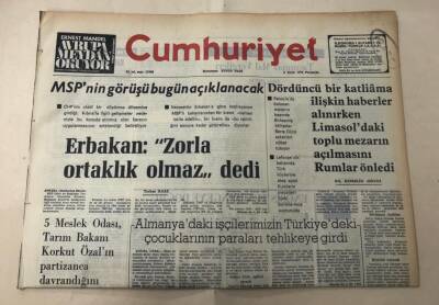 Cumhuriyet Gazetesi 5 Eylül 1974 GZ1500 - 2