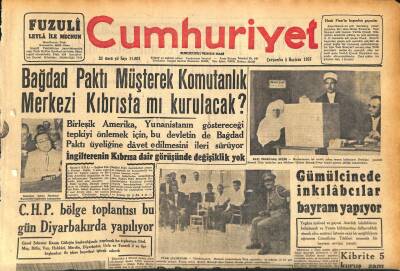 Cumhuriyet Gazetesi 5 Haziran 1957 - Hilton Otelinde Bir Garson İntihar Etti - 4.Kağıd Fabrikası İzmitte Kuruluyor GZ119863 - 1