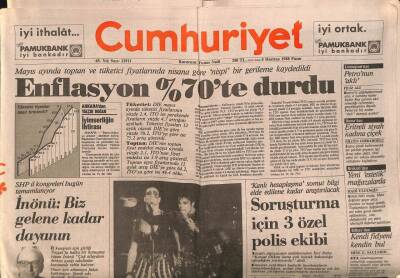 Cumhuriyet Gazetesi 5 Haziran 1988 - Michael Jacksonın Viyanada Praten Stadyumunda Verdiği Konseri 50 Bin Kişi İzledi GZ87402 - 1