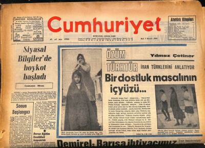 Cumhuriyet Gazetesi 5 Kasım 1968 - Nahit İmreyi Bir Çek Generali Ele Vermiş GZ85939 - 1