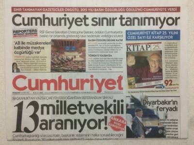 Cumhuriyet Gazetesi 5 Kasım 2015 - 13 Milletvekili Aranıyor GZ50389 - 1