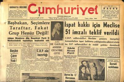 Cumhuriyet Gazetesi 5 Mart 1960 - Rizenin Bir Köyünde Her Evde Tabanca Yapılıp Serbestçe Satılıyormuş - Agadir Boşaltıldı GZ120025 - 1