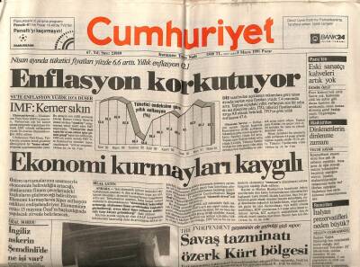 Cumhuriyet Gazetesi 5 Mayıs 1991 - Manastırda Caz Konseri GZ74694 - 1