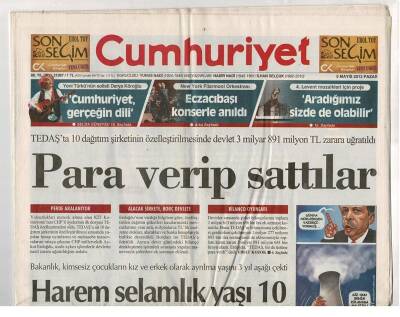 Cumhuriyet Gazetesi 5 Mayıs 2013 - Yeni Türkünün Solisti Derya Köroğlu Cumhuriyet , Geçeğin Dili GZ48092 - 1