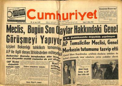 Cumhuriyet Gazetesi - 5 Nisan 1963 - Hasan Dinçerin Demeci GZ99367 - 1
