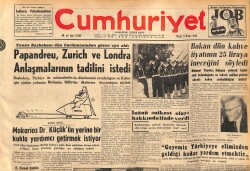 Cumhuriyet Gazetesi 5 Nisan 1964 - Makarios Dr. Küçük'ün Yerine Bir Kukla Yardımcı Getirmek İstiyor GZ160415 - Gökçekoleksiyon