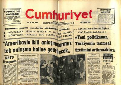 Cumhuriyet Gazetesi 5 Nisan 1966 - Bursa Plakalı Otobüsler Eskişehirden Geçemedi GZ59250 - 1