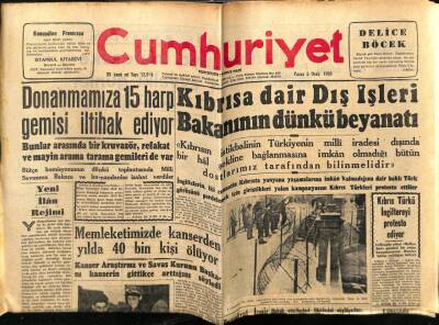 Cumhuriyet Gazetesi 5 Ocak 1958 - Kanserden Yılda 40 Bin Kişi Ölüyor GZ78058 - 1