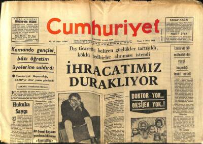 Cumhuriyet Gazetesi - 5 Ocak 1969 - İhracatımız Duraklıyor GZ99347 - 1
