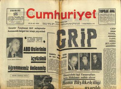 Cumhuriyet Gazetesi 5 Ocak 1970 - ABD Üslerinin İçyüzünü Öğrenmemiz Önlenmiş GZ80267 - 1