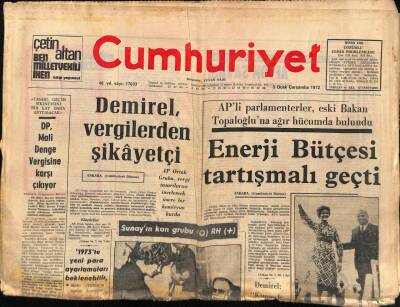 Cumhuriyet Gazetesi 5 Ocak 1972 - Kızılay , Kolye Ve Bilezik Kampanyası Açtı GZ90607 - 1