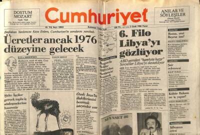 Cumhuriyet Gazetesi 5 Ocak 1986 - 6. Filo Libyayı Gözlüyor GZ56818 - 1