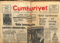 Cumhuriyet Gazetesi 5 Şubat 1967 - İnönü Dikta Heveslilerine Yardımcı Olmayacağız GZ103024 - 1