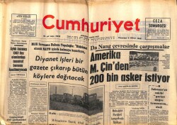 Cumhuriyet Gazetesi 5 Şubat 1968 - Amerika Milliyetçi Çinden 200 Bin Asker İstiyor GZ103115 - 1