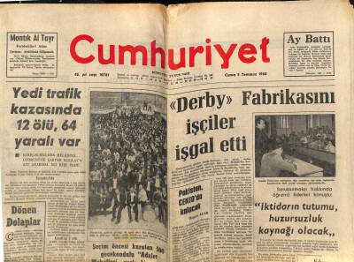 Cumhuriyet Gazetesi 5 Temmuz 1968 - Pakistan , CENTOda Kalacak GZ80329 - 1