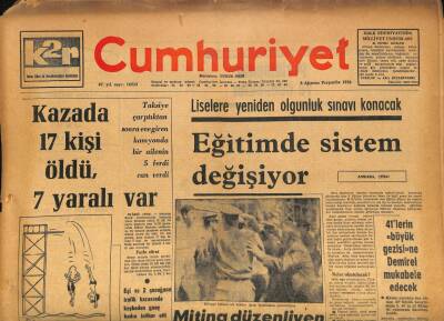 Cumhuriyet Gazetesi 6 Ağustos 1970 - R. Kennedynin Oğlu Uyuşturucu Madde Kullandığı İçin Tutuklandı GZ87059 - 1