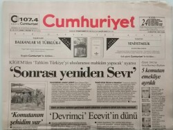 Cumhuriyet Gazetesi 6 Ağustos 1999 Devrimci Ecevitin Dünü - GZ44532 - 2