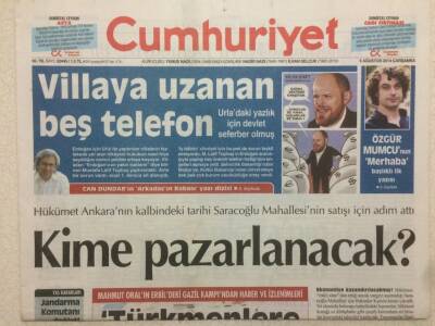 Cumhuriyet Gazetesi 6 Ağustos 2014 - Saraçoğlu Mahallesi Kime Pazarlanacak? GZ50393 - 1