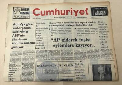 Cumhuriyet Gazetesi 6 Ekim 1975 GZ1650 - 1