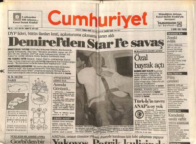 Cumhuriyet Gazetesi 6 Ekim 1991 - Trilyonluk Tesisler , Seçim Öncesi Doğramacının Üniversitesine Devredildi GZ85071 - 1