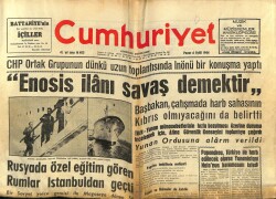 Cumhuriyet Gazetesi 6 Eylül 1964 - Kıbrısta Abluka Yüzünden Açlığa Dayanamıyan Çocukalr Ölüyor GZ69578 - 2