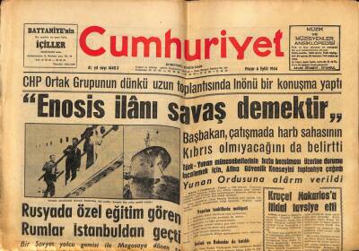 Cumhuriyet Gazetesi 6 Eylül 1964 - Türk-Yunan Ticaret Ve Ödeme Andlaşmasını Dün Feshettik GZ80085 - 1