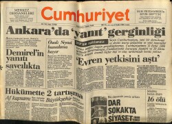 Cumhuriyet Gazetesi 6 Eylül 1985 - İnönü Ve Gürkan Partinin İsminde Anlaştı SHP GZ60761 - 1