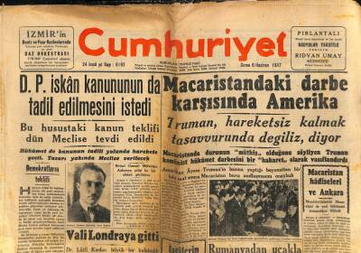 Cumhuriyet Gazetesi 6 Haziran 1947- İtalyadaki Kamplardan Gelen Türk Mülteciler GZ116038 - 1