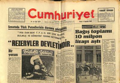Cumhuriyet Gazetesi 6 Haziran 1965 - Senato Türk Petrollerinin Durumu Görüşüldü GZ59120 - 1
