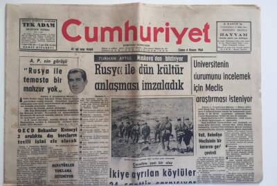 Cumhuriyet Gazetesi 6 Kasım 1964 - 300 Bin Türk İşçisinin Daha Batı Avrupaya Gitmesi Bekleniyor GZ6186 - 2