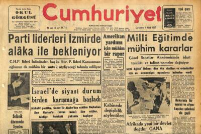 Cumhuriyet Gazetesi 6 Mart 1957 - Afrikada Yeni Bir Devlet Doğdu GANA - Amerikanın Güdümlü Mermi Sırrı İfşa Edildi GZ120796 - 1