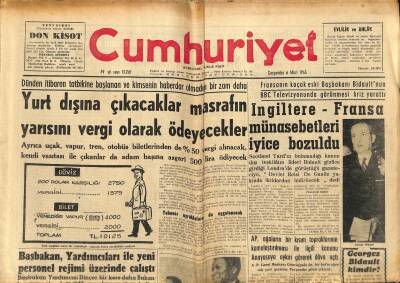 Cumhuriyet Gazetesi 6 Mart 1963 - Kleopatra Filmi Tamamlanabildi, Georges Bidault Kimdir GZ122539 - 1