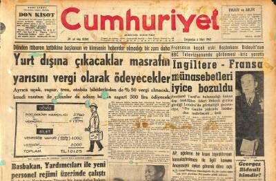 Cumhuriyet Gazetesi 6 Mart 1963 - Merihte İlkel Seviyede Bir Hayat Olabileceği Kabul Edildi - Georges Bidault Kimdir ? GZ120532 - 1