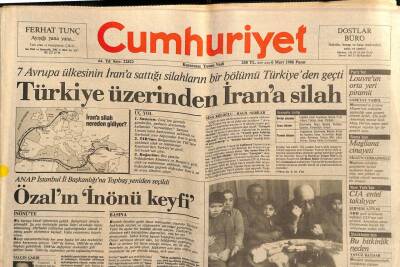Cumhuriyet Gazetesi 6 Mart 1988 - 7 Avrupa Ülkesinin İrana Sattığı Silahların Bir Bölümü Türkiyeden Geçti GZ85094 - 1