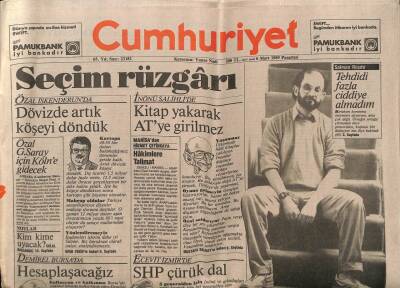 Cumhuriyet Gazetesi 6 Mart 1989 - Salman Rüşdü,Tehdidi Fazla Ciddiye Almadım GZ61324 - 1
