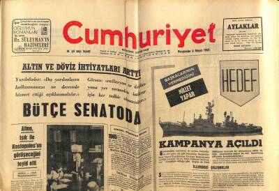 Cumhuriyet Gazetesi 6 Mayıs 1965 - Altın BVe Döviz İhtiyatları Arttı..Penisilin Ucuzlatıldı GZ59011 - 1