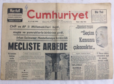 Cumhuriyet Gazetesi 6 Mayıs 1966 - DemirelSeçim Kanunu Çıkacaktır - GZ19204 - 1