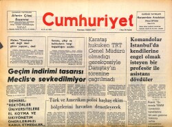 Cumhuriyet Gazetesi 6 Mayıs 1976 - Aybar , Korutürk'ün Son Demecinin Yetki Sınırlarını Aştığını İleri Sürdü GZ161090 - Gökçekoleksiyon