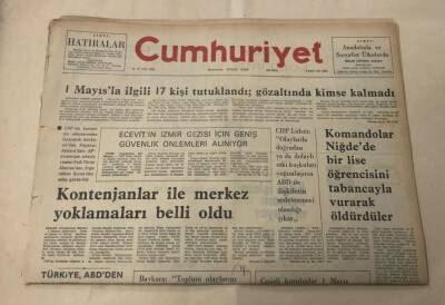 Cumhuriyet Gazetesi 6 Mayıs 1977 GZ1261 - 2