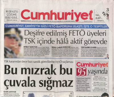 Cumhuriyet Gazetesi 6 Mayıs 2019 - İmamoğlu , YSKnin En Doğru Kararı Vereceğini Söyledi - Gazzeye Ateş Yağıyor GZ96000 - 1