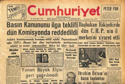 Cumhuriyet Gazetesi 6 Nisan 1957 - Rusya , Atlantik Paktı Azalarını Tehdid Ediyor - Yunan Büyük Elçisi Geri Çağrılmadı GZ120766 - 1