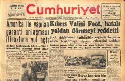 Cumhuriyet Gazetesi 6 Nisan 1958 - Boğaz Köprüsü İçin Yapılan Sondajlar - Paristen Tahrana Giden 40 Kilo Altın Kayboldu GZ120469 - 1