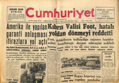 Cumhuriyet Gazetesi 6 Nisan 1958 - Paristen Tahrana Giden 40 Kilo Altın Kayboldu - Konya Doğum Evinde Yangın Çıktı GZ98159 - 1