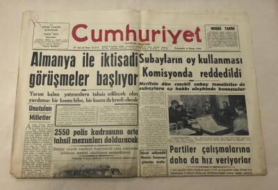 Cumhuriyet Gazetesi 6 Nisan 1961 GZ857 - 1