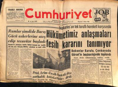 Cumhuriyet Gazetesi 6 Nisan 1964 - General Douglas Mac Arthur Öldü GZ69852 - 1